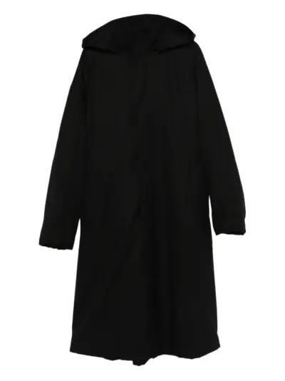 Juun.J hooded wool coat - Black