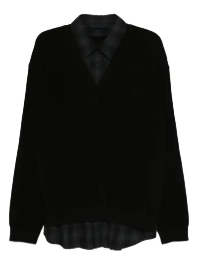 Juun.J layered sweater - Black