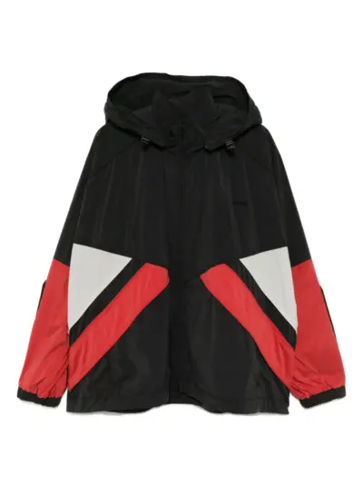 Juun.J logo-embroidered jacket - Black
