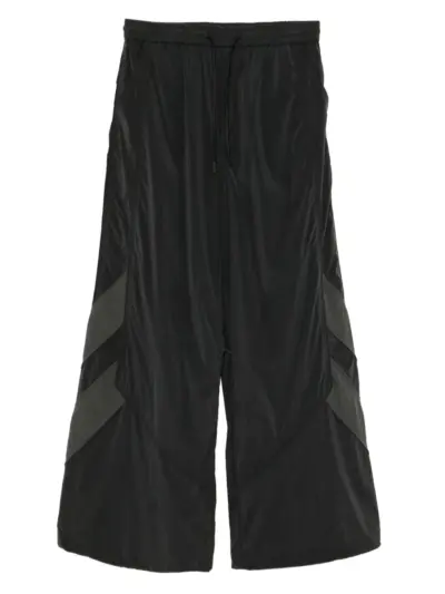 Juun.J logo-embroidered pants - Black