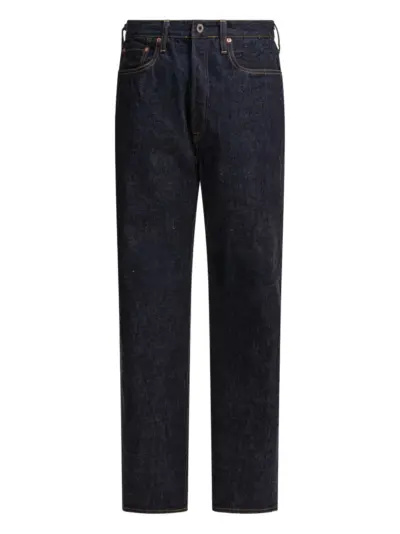KAPITAL contrast-stitch cotton jeans - Blue
