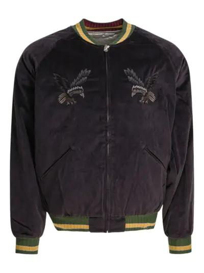 KAPITAL eagle-embroidered bomber jacket - Black