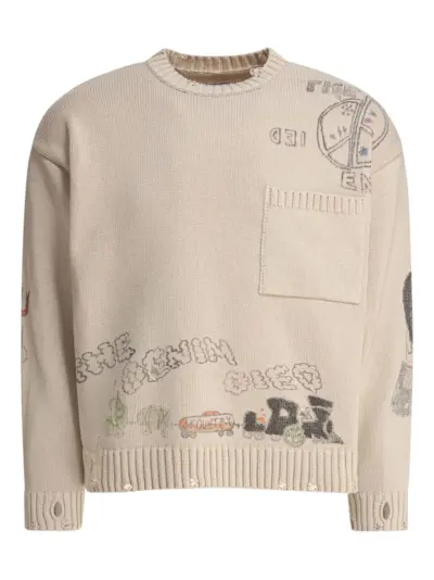 KAPITAL graphic-print sweater - Neutrals