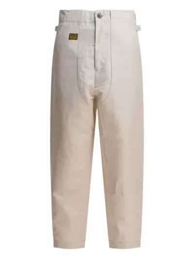 KAPITAL logo-patch trousers - Light and natural