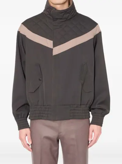 Kolor quilted panelled jacket - Brown
