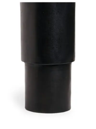 MAD et LEN logo-print iron candle holder - Black