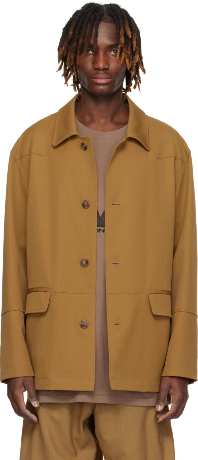 MM6 Maison Margiela Tan Gabardine Jacket