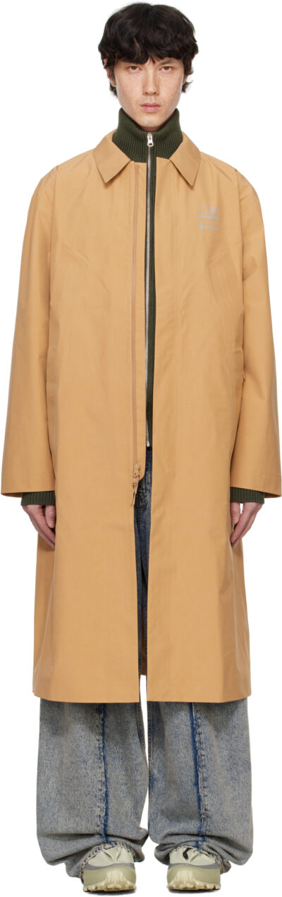 MM6 Maison Margiela Tan Salomon Edition Outerwear Trench Coat