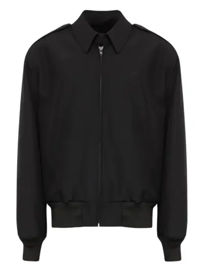 MM6 Maison Margiela collared wool jacket - Black