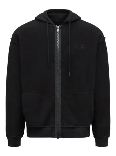 MM6 Maison Margiela cotton hooded jacket - Black