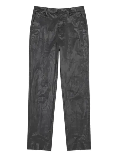 MM6 Maison Margiela crinkled linen trousers - Black