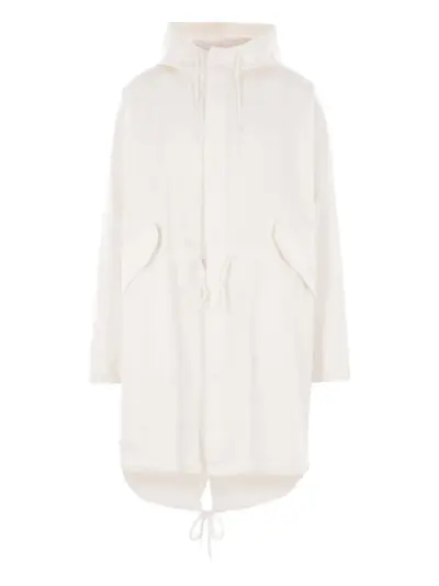 MM6 Maison Margiela drawstring hooded parka - White