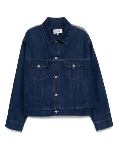 MM6 Maison Margiela patched denim jacket - Blue
