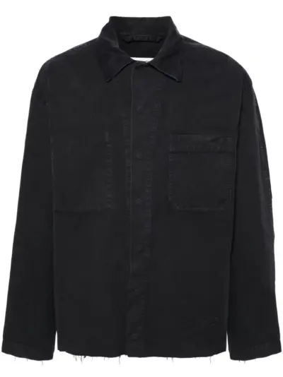 MM6 Maison Margiela raw-hem shirt jacket - Blue
