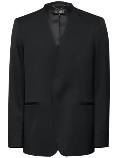 MM6 Maison Margiela single-breasted twill blazer - Black