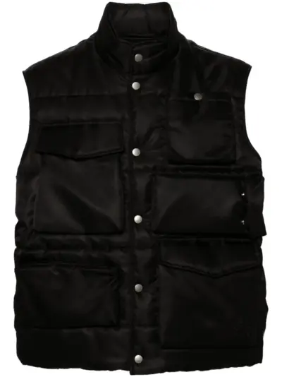 MM6 Maison Margiela single-stitch logo gilet - Black