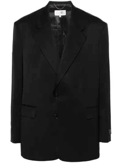 MM6 Maison Margiela single-stitch single-breasted blazer - Black