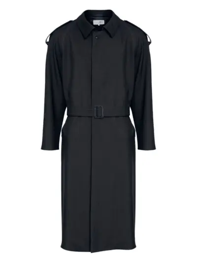 MM6 Maison Margiela wool trench coat - Black