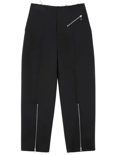 MM6 Maison Margiela zip-detail tapered trousers - Black