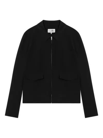 MM6 Maison Margiela zip-up shirt jacket - Black