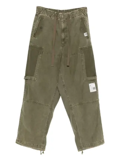 Maison MIHARA YASUHIRO cargo pocket drawstring trousers - Green