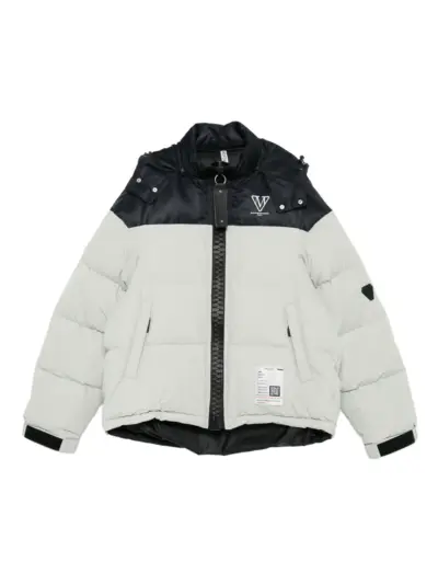 Maison MIHARA YASUHIRO colour-blocked padded coat - Grey