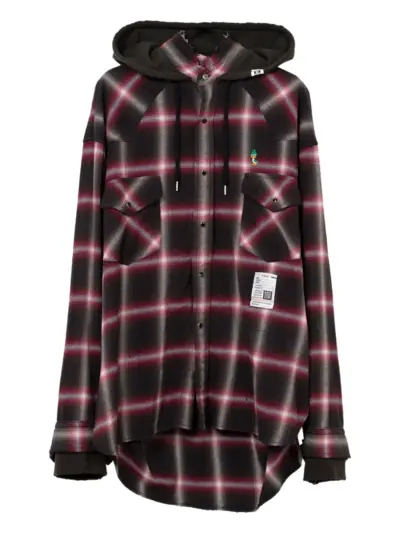 Maison MIHARA YASUHIRO plaid button hoodie - Red