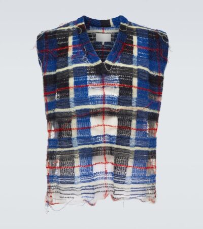Maison Margiela Distressed mohair-blend vest