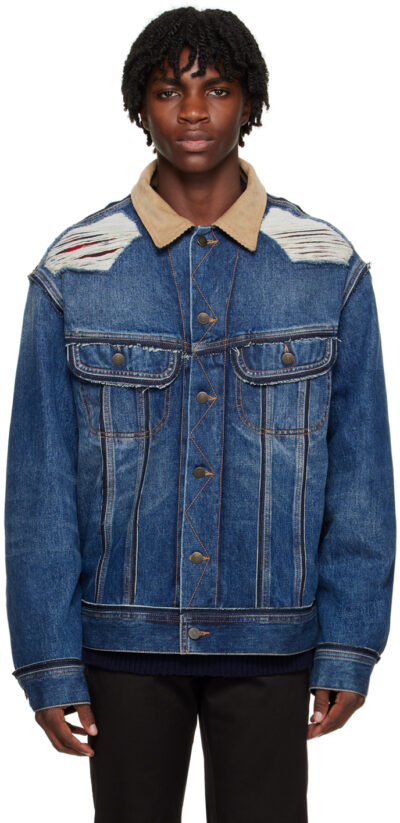 Maison Margiela Indigo Distressed Denim Jacket