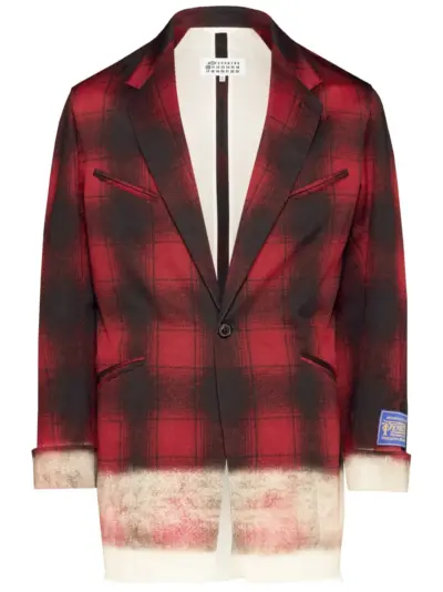 Maison Margiela Pendleton checked blazer - Red