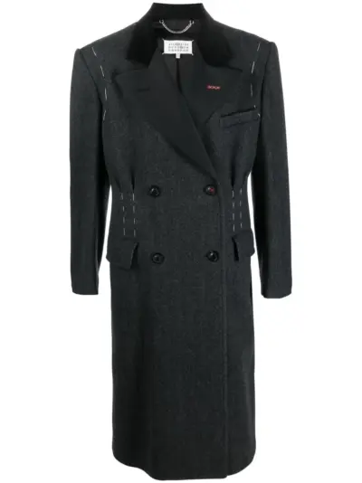 Maison Margiela Work-In-Progress double-breasted coat - Grey