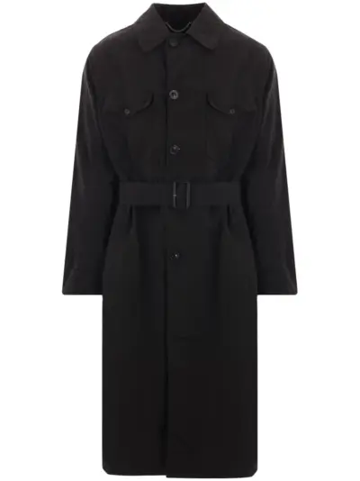Maison Margiela canvas belted trench coat - Black