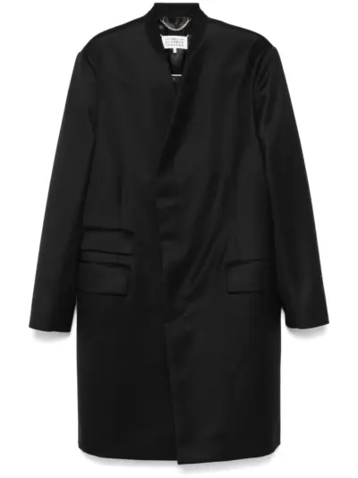 Maison Margiela cavalry-twill wool coat - Black