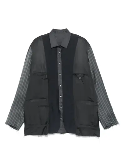 Maison Margiela contrast-sleeves jacket - Blue