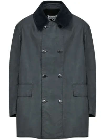Maison Margiela cotton double-breasted jacket - Blue