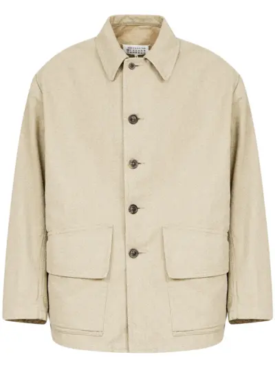 Maison Margiela cotton shirt jacket - Neutrals