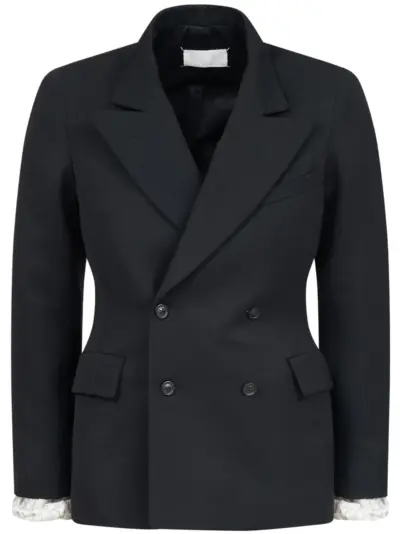 Maison Margiela double-breasted wool blazer - Black