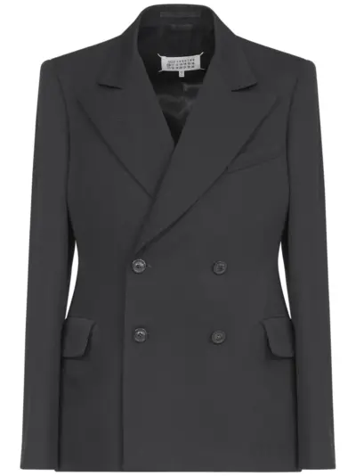 Maison Margiela four-stitch wool blazer - Black
