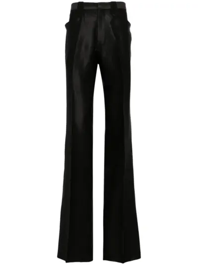 Maison Margiela herringbone straight-leg trousers - Black