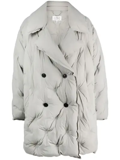 Maison Margiela peak lapel padded coat - Grey