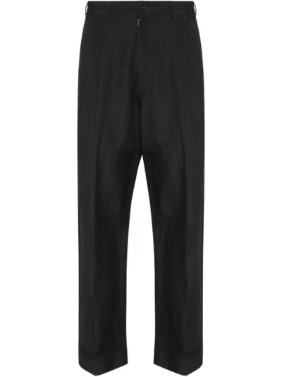Maison Margiela pinstripe-pattern trousers - Black