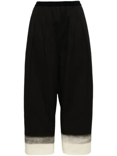 Maison Margiela pinstriped wide-leg trousers - Black