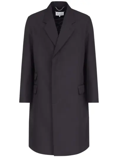 Maison Margiela single-breasted mid-length coat - Black