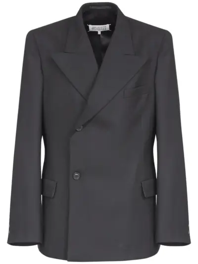 Maison Margiela single-breasted wool blazer - Black
