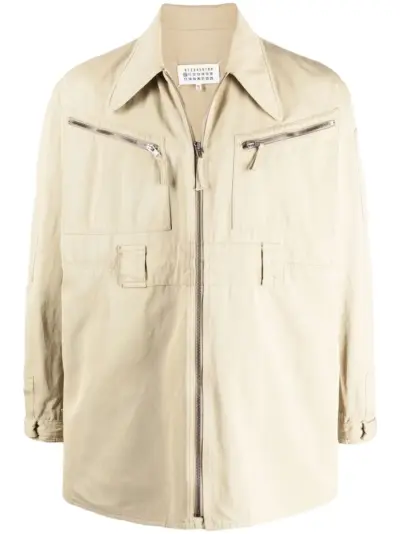 Maison Margiela zipped-up fastening sports jacket - Neutrals