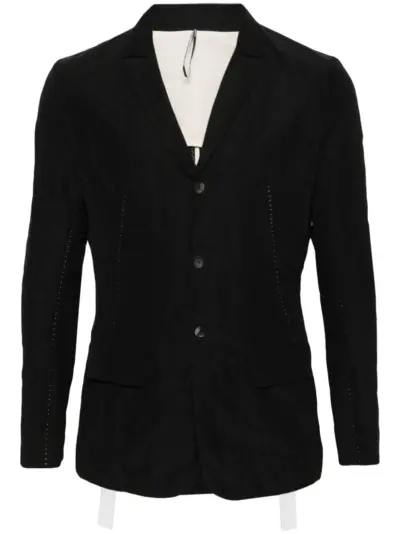 Masnada contrast-stitching single-breasted blazer - Black