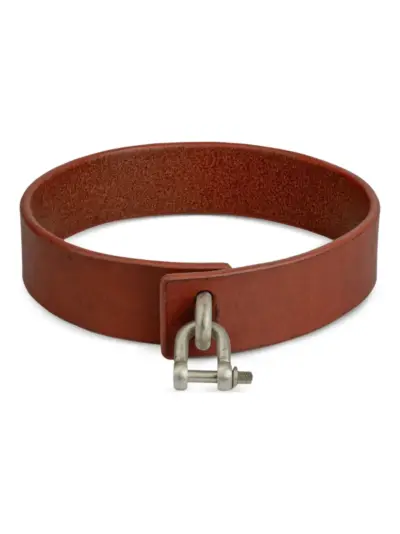 Parts of Four leather charm choker - Brown