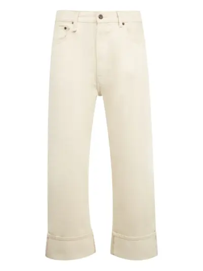 R13 logo-patch jeans - Neutrals