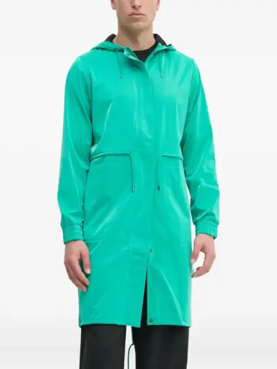 Rains hooded drawstrings raincoat - Green