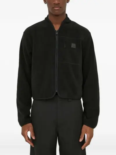 Rains zip-pocket fleece jacket - Black